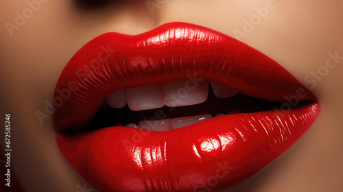 Very Beautifull Red Lips, Background Image, Hd