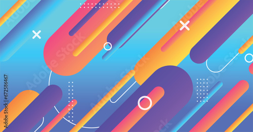 Abstract minimal geometric shape background with gradient