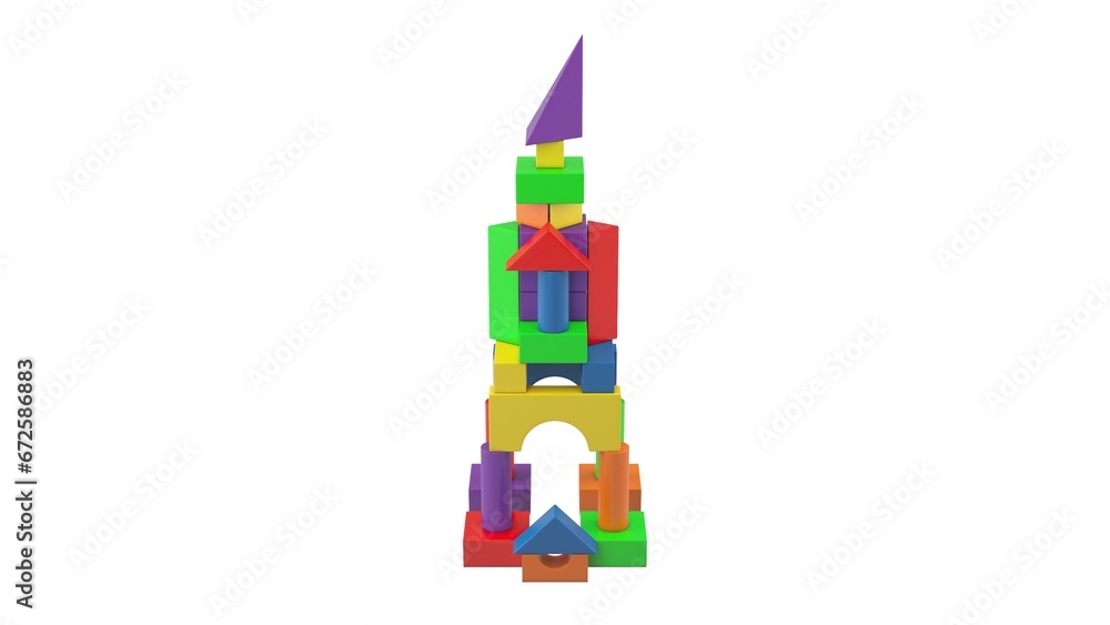 Obraz premium Building brick castle