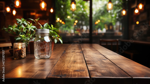 Wooden Board Empty Table In Front Of Blurred Background  Background Image  Hd