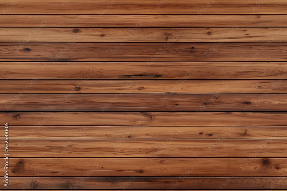 Fototapeta premium Repeatable wooden planks texture. Brown, seamless and realistic wood material. Close up view.