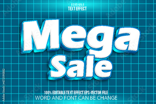 Mega Sale Editable Text Effect Modern Style