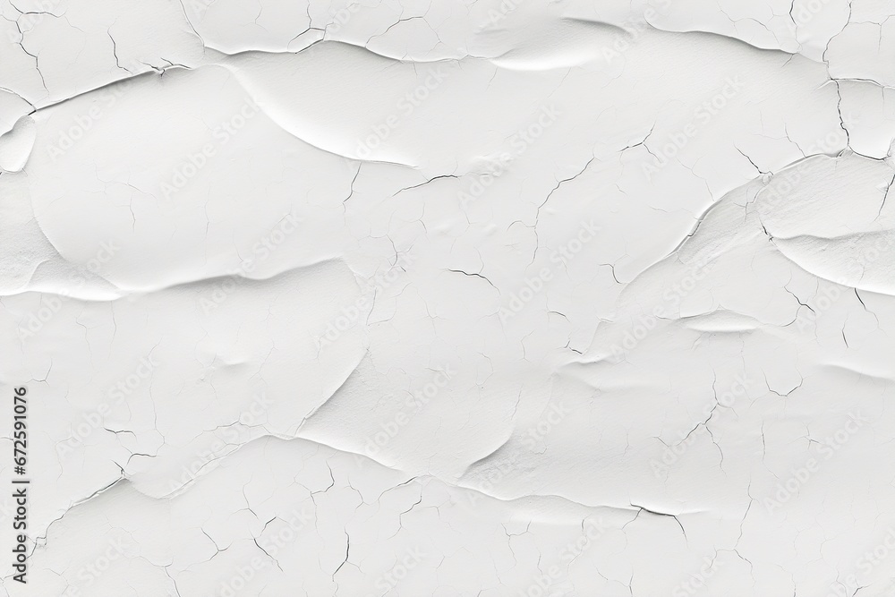 Repeatable white plaster texture with scratches. Light seamless pattern, loft or industrial style. Applicable for fabric print, textile, wallpaper, smartphone cover. Trendy background. - obrazy, fototapety, plakaty 