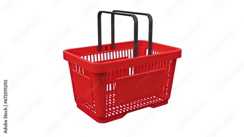Fototapeta premium red shopping basket