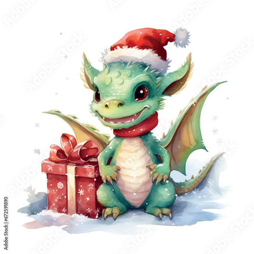 Vector christmas dragon 2024