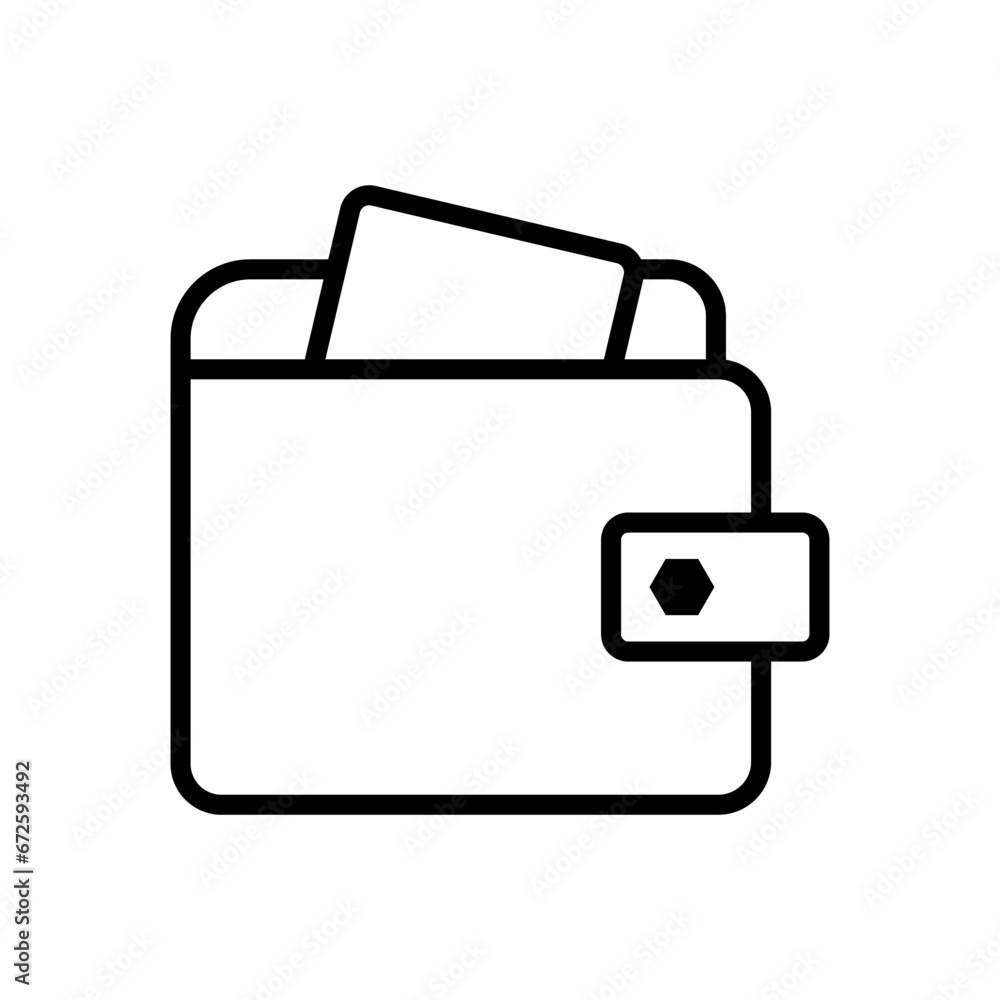 Wallet line icon trendy sign Wallet line icon trendy sign