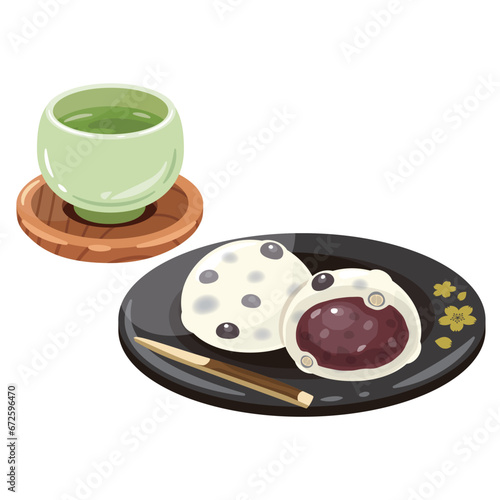 豆大福　お茶セット