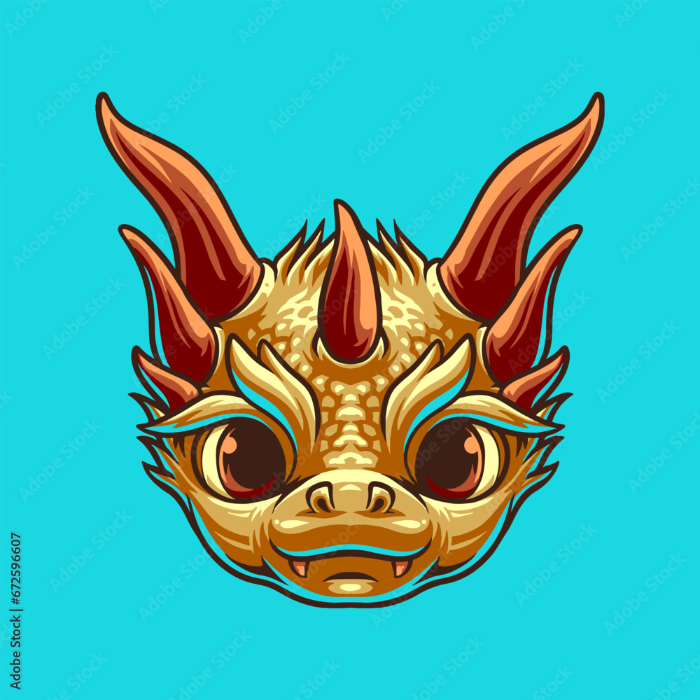 Dragon Head mascot great illustration for your branding business Dragon Head mascot great illustration for your branding business