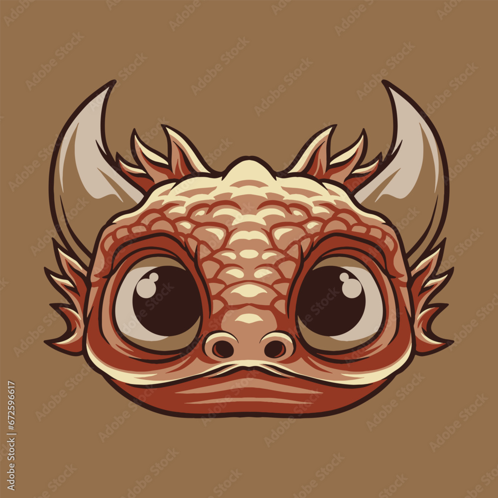 Dragon Head mascot great illustration for your branding business