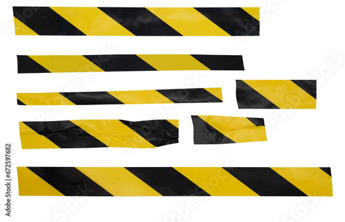 Black and yellow security tape