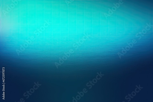 A background with shades of blue and teal. A gradient of turquoise and blue colors. The ocean's depth. Blue gradient background, light green and dark blue color scheme. Underwater. Template. Blank