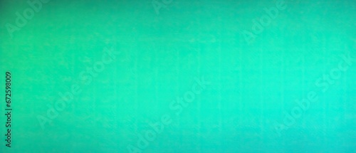 Light turquoise to dark saturated turquoise, cyan, sea blue color gradient. Grain, noise effect. Abstract background, banner, wide. Design. Pattern, color palette. Gradient. Green shade. Blank area