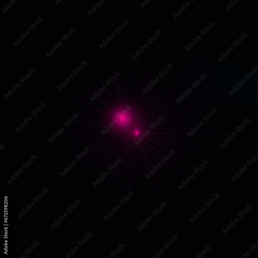 Fototapeta premium Lens Flare, Space Light, Abstract Black Background