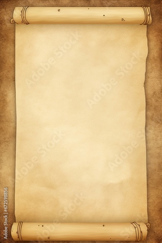 Clean old crumpled parchment paper with torn edges