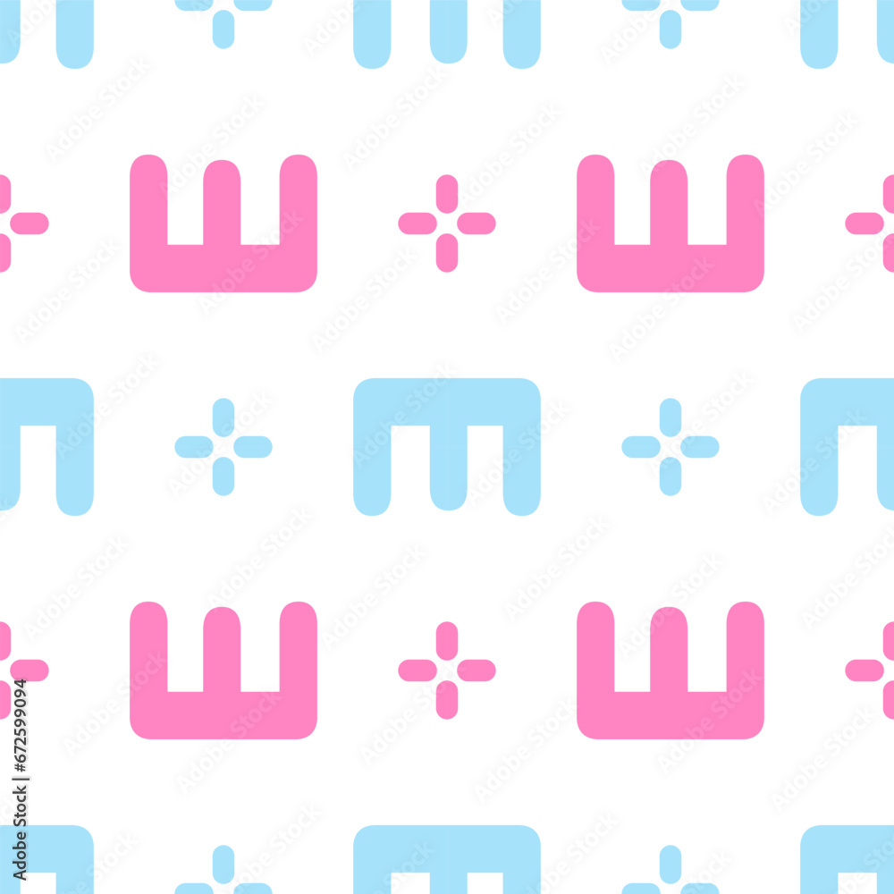 Obraz premium Abstract modern shapes seamless pattern background.