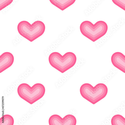 Pink heart seamless pattern background.