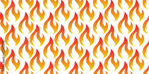 yellow fire flame seamless pattern