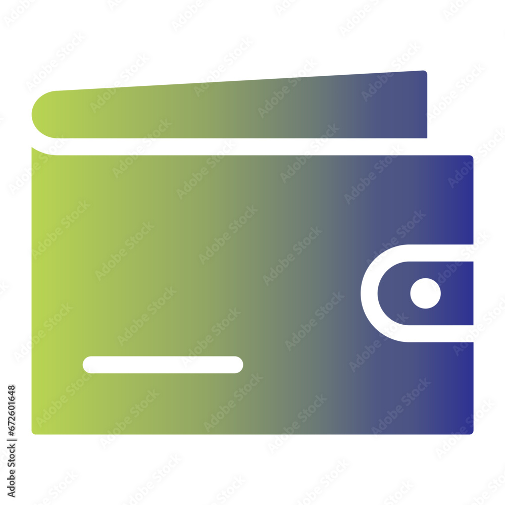 Wallet icon on gradient style Wallet icon on gradient style