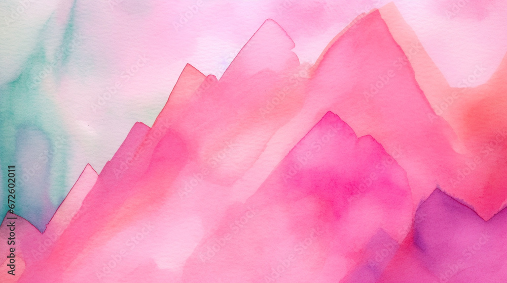 Pink watercolor art abstract