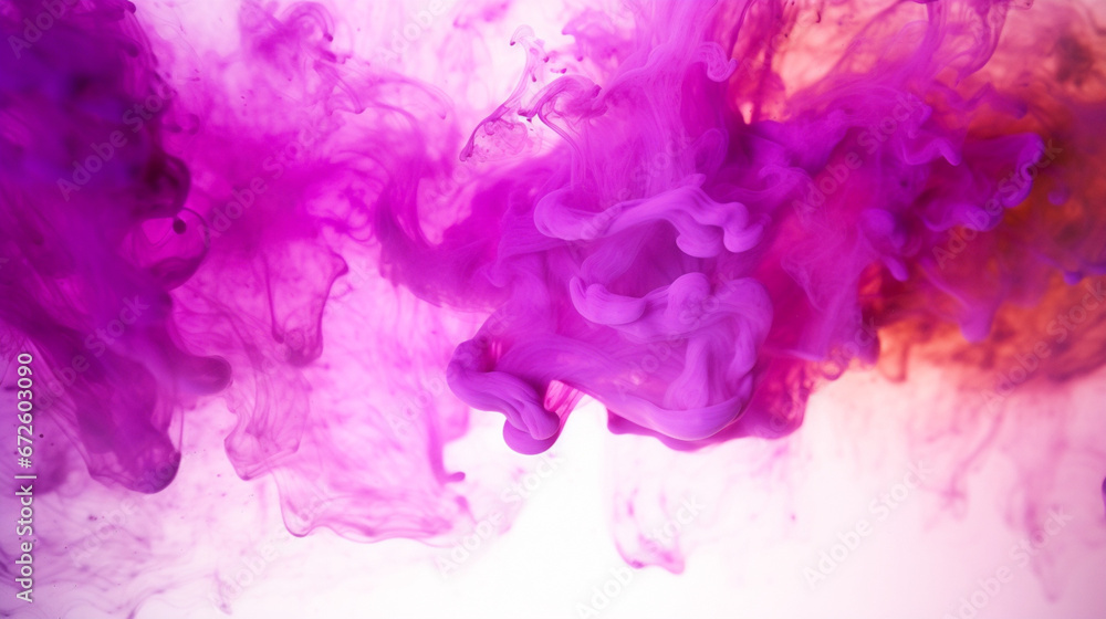 purple Inks in water, color abstract explosion