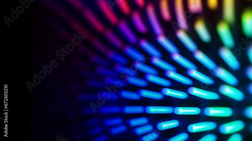 Rainbow abstract background with neon led light