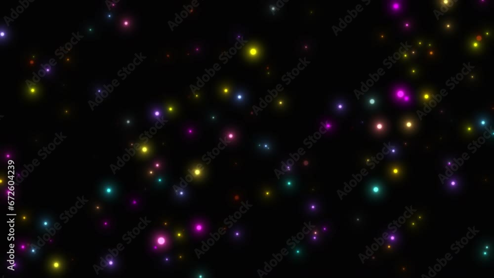 Beautiful rainbow glow particle background. Colorful sparkling particles background. Seamless loop Beautiful rainbow glow particle background. Colorful sparkling particles background. Seamless loop