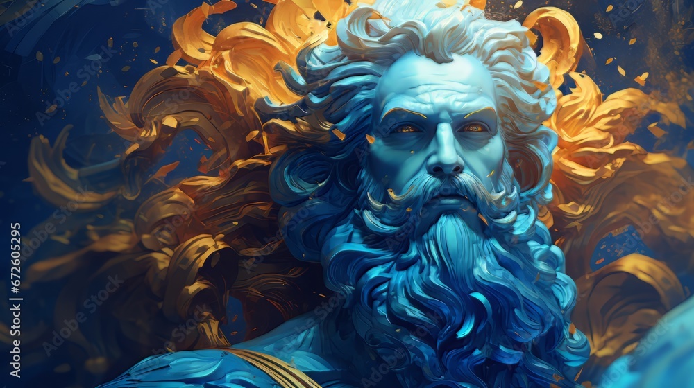 Neptune: The Roman God of the Sea and the golden trident

