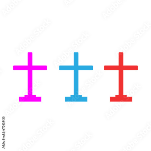 Christian cross vector icon. religion illustration sign. creed symbol. confession logo.