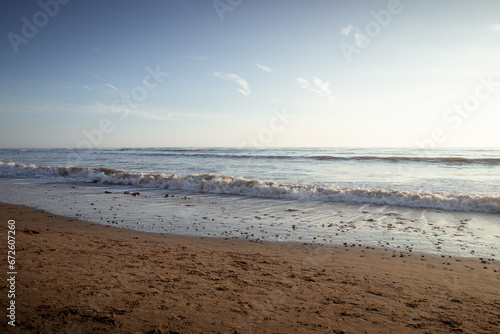 A beautiful sandy beach scene