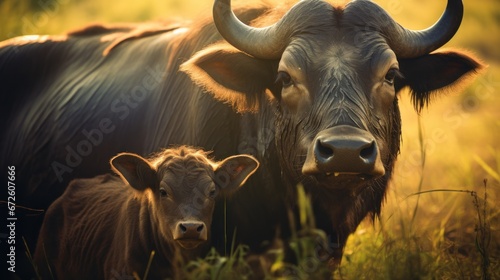 Thai buffalo mother