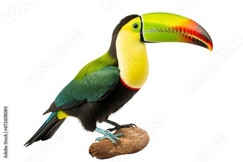 Tropical Majesty of Keel Billed Toucan Isolated on transparent background