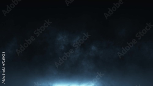 abstract blue clouds and fog background animation, 4k seamless loop