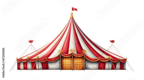 Circus tent isolated Ai Generative