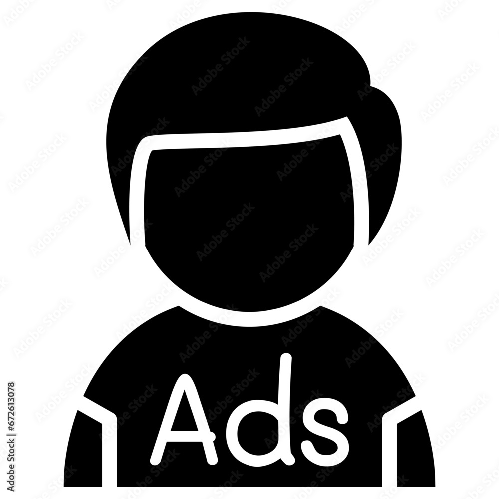 T-shirt banner advertising icon T-shirt banner advertising icon