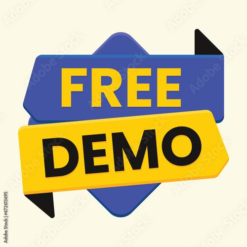 free demo label flat design