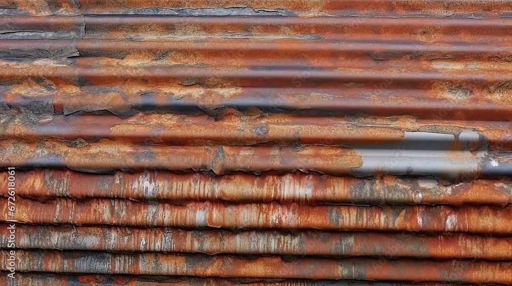 Wall with faded, peeling paint and an assortment of debris scattered across surface, AI-generated. Wall with faded, peeling paint and an assortment of debris scattered across surface, AI-generated.
