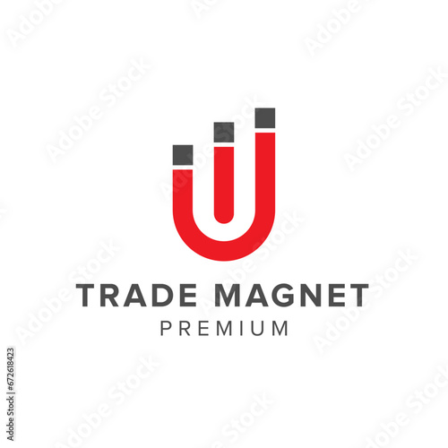 trade magnet logo vector icon illustration