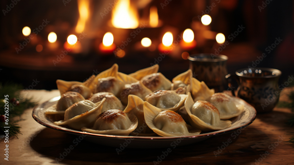 Uszka - Traditional Polish Christmas dumplings.