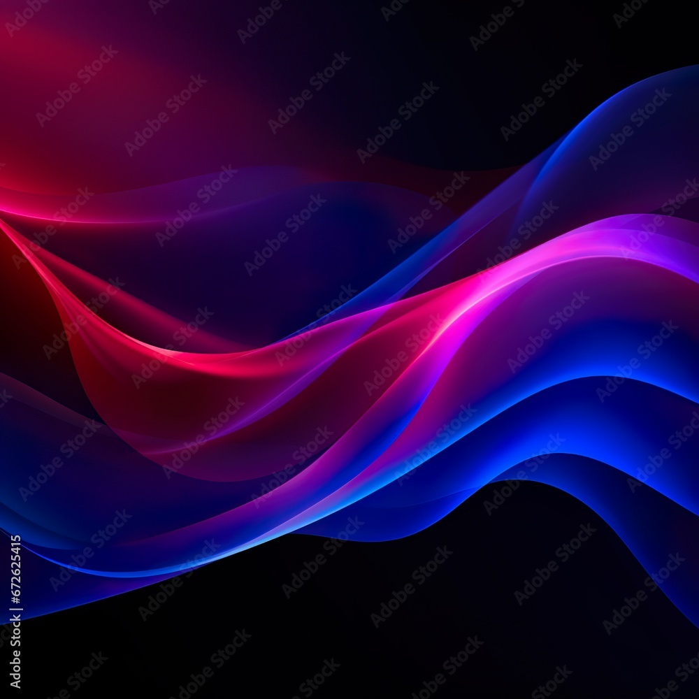 Dark blue violet purple magenta pink burgundy red abstract background. Banner. Color gradient, ombre. Wave, fluid. Bright light wavy line, spot. - Generative AI Dark blue violet purple magenta pink burgundy red abstract background. Banner. Color gradient, ombre. Wave, fluid. Bright light wavy line, spot. - Generative AI