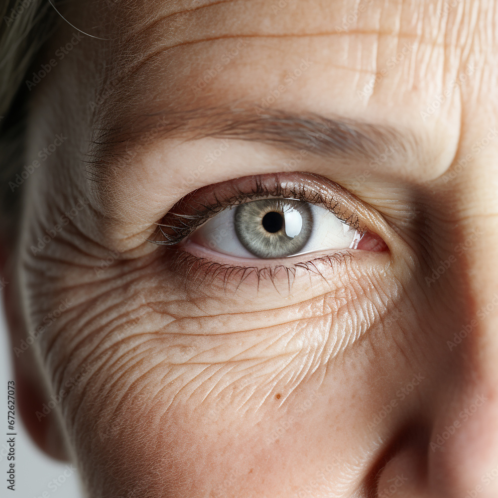 Fototapeta premium Elderly woman cosmetic