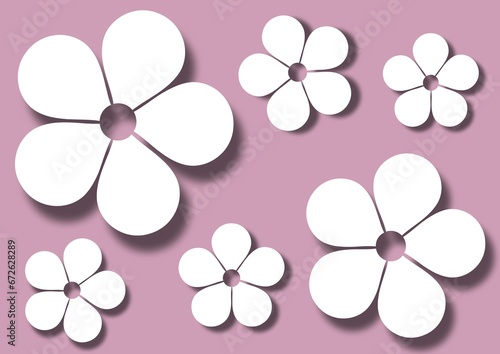 Flower icon set. Collection of minimalist flowers. illustration with flowers 