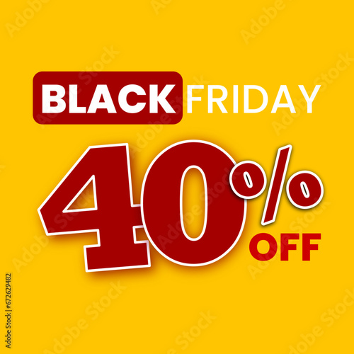 black friday sale poster 40percent off