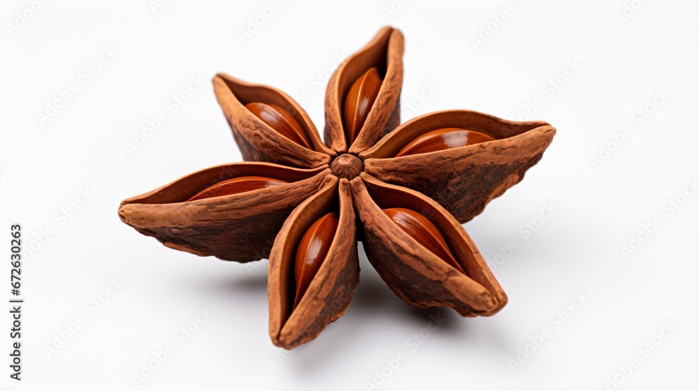 anise star on a white background anise star on a white background