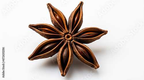 anise star on a white surface