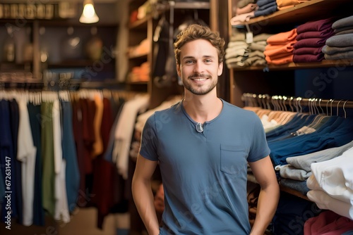 smiling man clothing shop owner