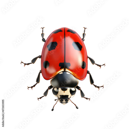 ladybug isolated on transparent background,transparency 