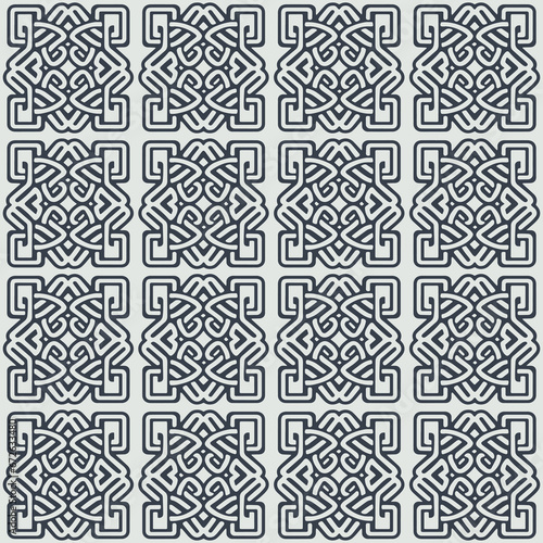 Celtic seamless pattern. Abstract vintage geometric wallpaper. Vector illustration.