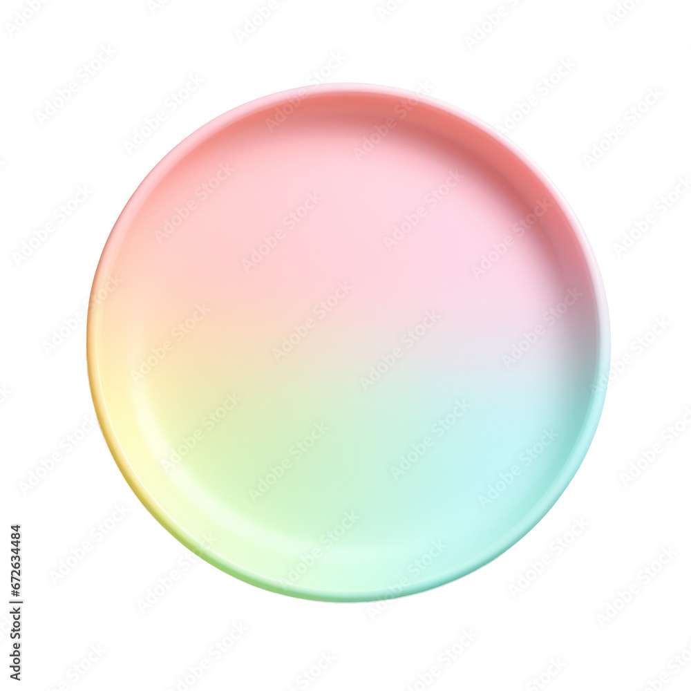 colorful food tray isolated on transparent background,transparency 