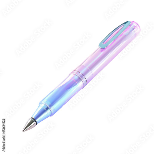 holographic pen isolated on transparent background,transparency 