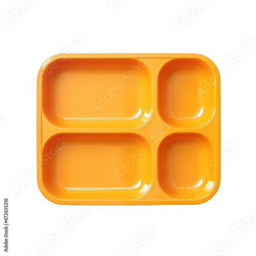 Colourful food tray isolated on transparent background,transparency 